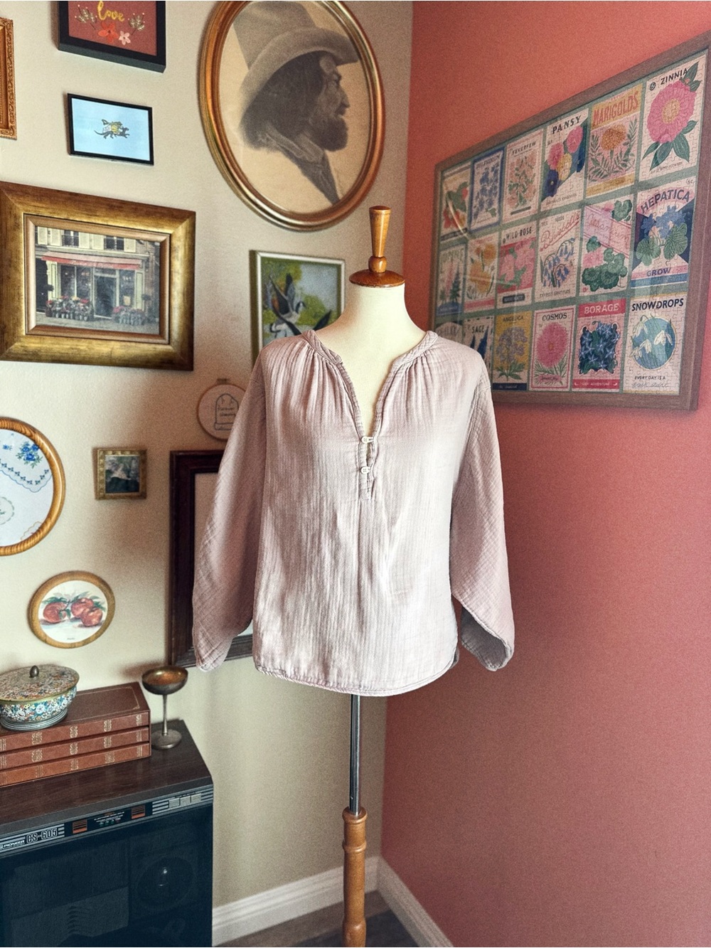 Free People X CP Shades Doublecloth Solid Top